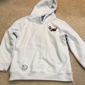 GOAT USA Kids Cozy White Hoodie with Embroidered Patch size YXL